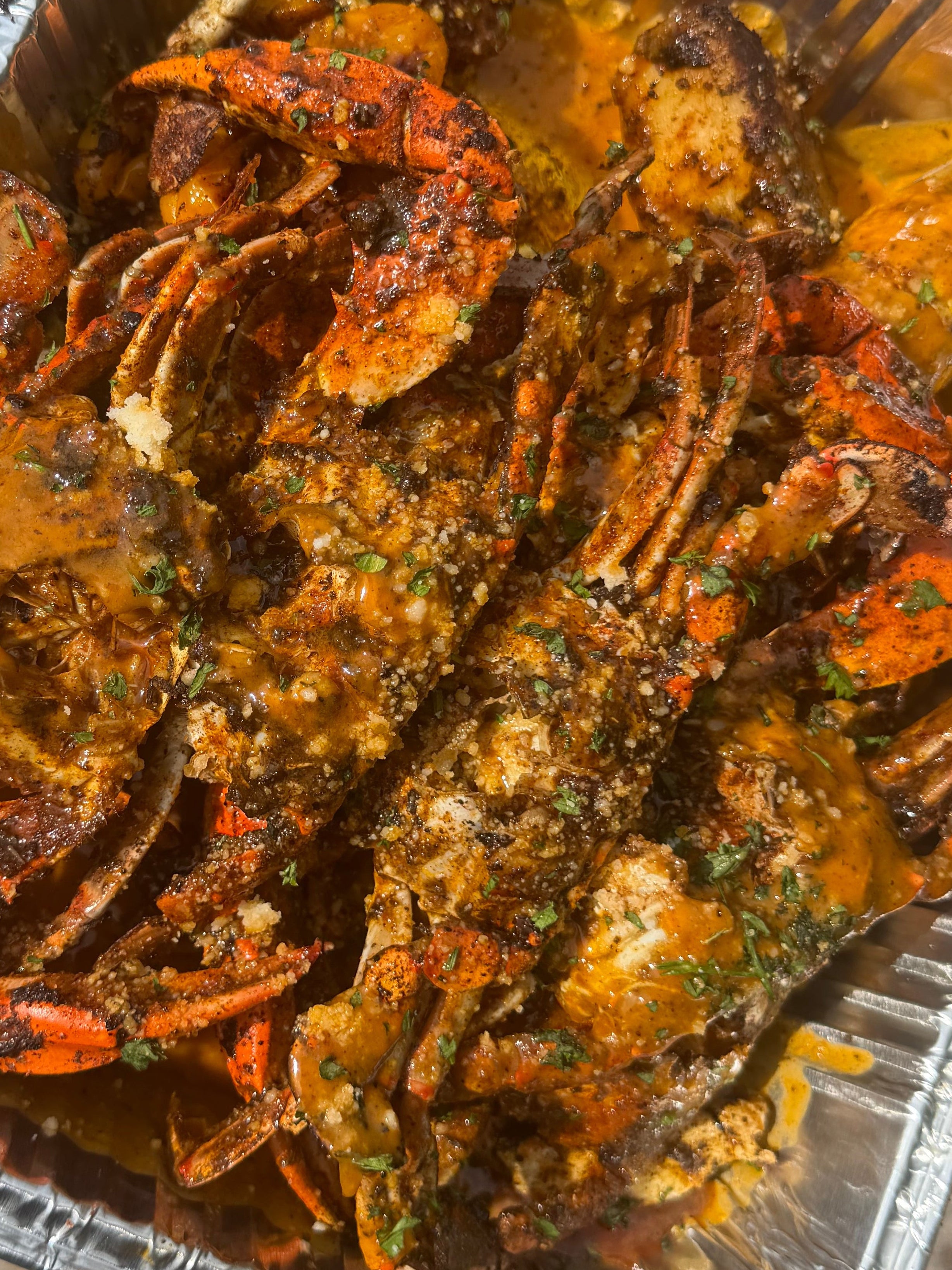6 Grilled Jerk Blue Crabs
